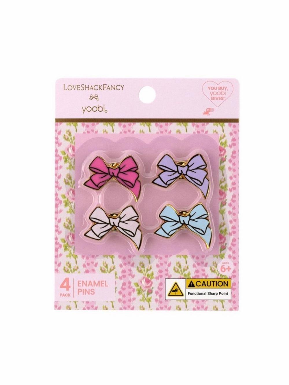 LoveShackFancy x Target - Yoobi 4pk
Enamel Pins Bows Brand New
